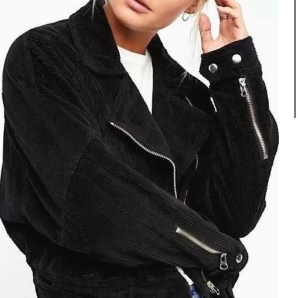 Free People Slouchy Corduroy Moto Jacket